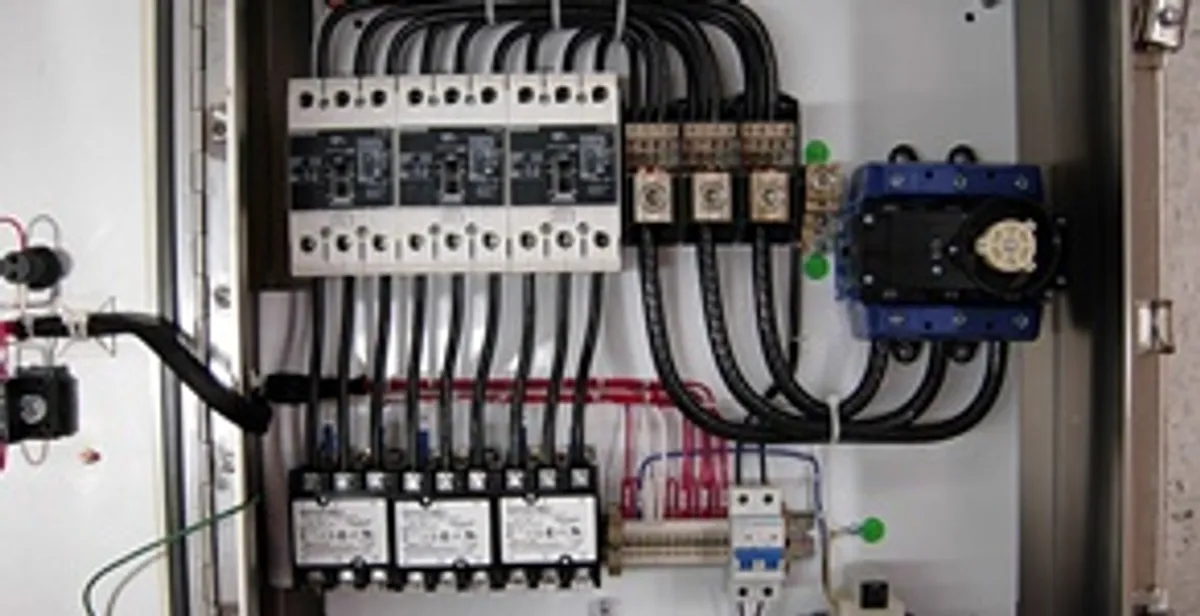 Electrical panel installation with organized circuit breakers and wiring in Bellevue, NE