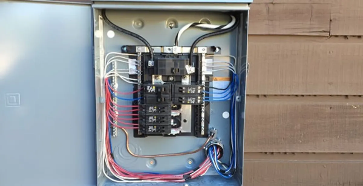 electrical panel upgrade service featuring newly installed electrical panel wired by licensed electricians in Bellevue, NE