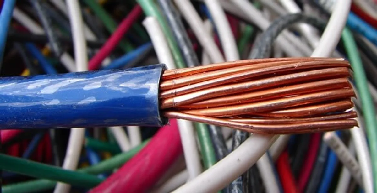 electrical wiring services showing exposed copper conductors and cable preparation in Bellevue, NE