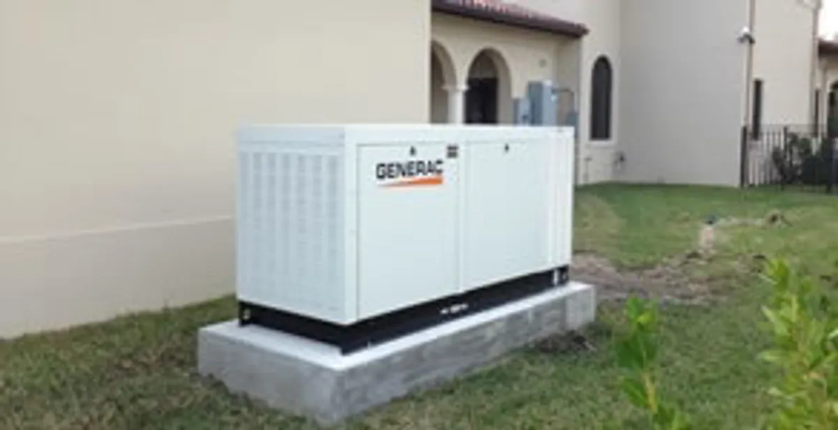 generator installation service showing standby generator professionally installed for residential power backup in Bellevue, NE