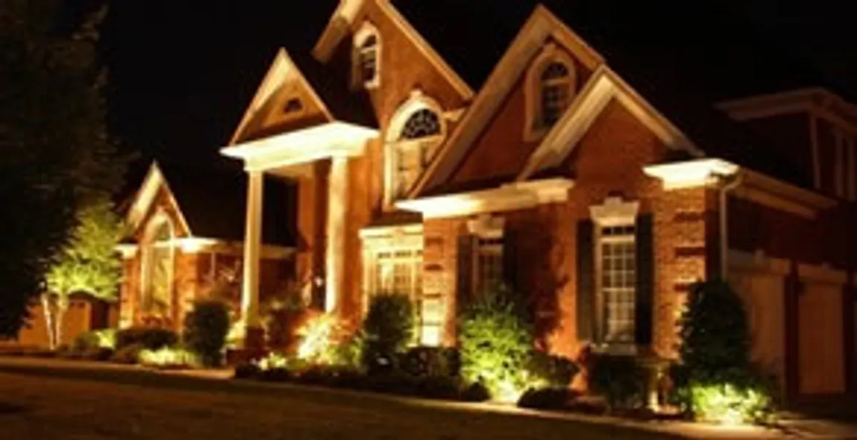 landscape lighting installation services enhancing residential exterior lighting in Bellevue, NE