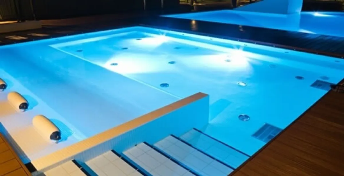 pool light installation and repair services providing modern illuminated pool lighting in Bellevue, NE