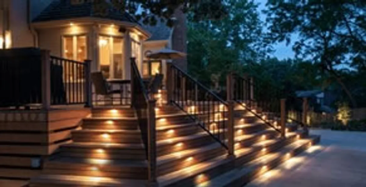Residential electrician installing outdoor lighting for home safety in Bellevue, NE