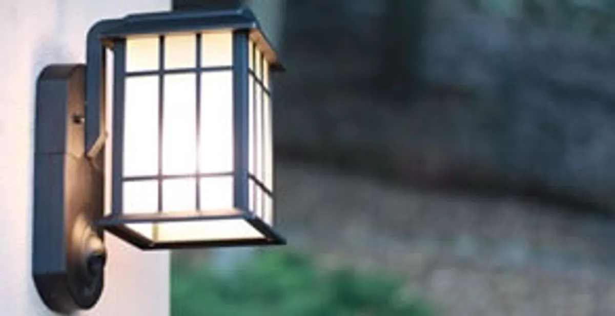 security light installation services with professionally mounted exterior wall light in Bellevue, NE